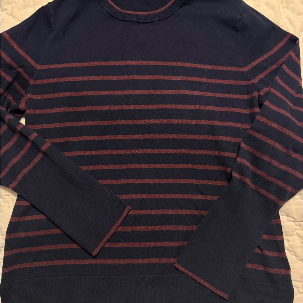 J McLaughlin women’s blue  and Red Striped womens Sweater
